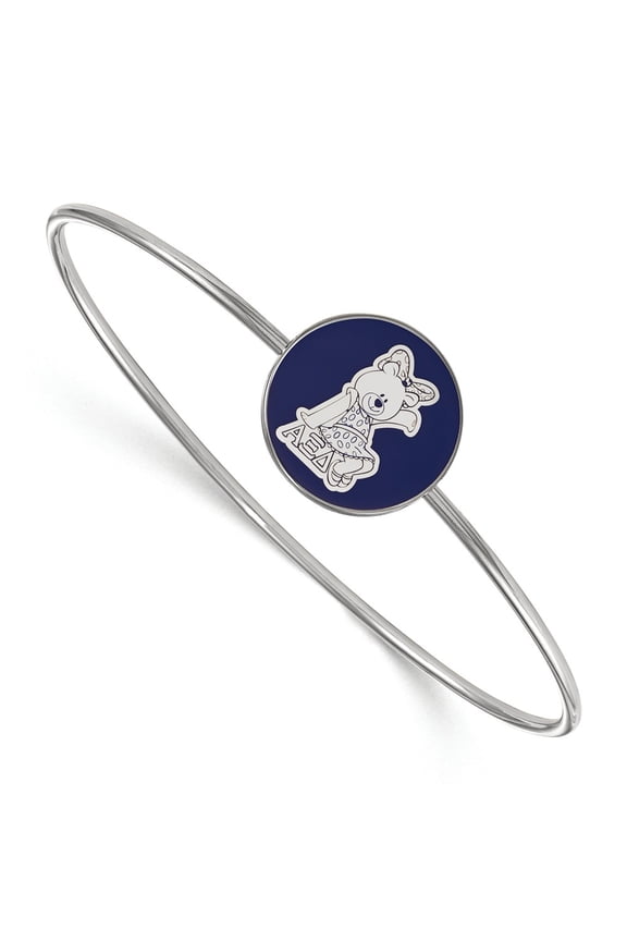 White Sterling Silver bracelet Blue Greek Alpha Xi Delta 7 in 19 mm 2