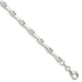 thumbnail image 1 of White Sterling Silver bracelet CZ Cubic Zirconia 7 in 4 mm, 1 of 4