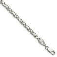thumbnail image 1 of White Sterling Silver bracelet Chain style Byzantine 8 in 5 mm, 1 of 3