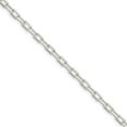 thumbnail image 1 of White Sterling Silver bracelet Chain style Cable Open Link Diamond-cut 8 in 4.3 mm, 1 of 1