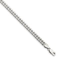 thumbnail image 1 of White Sterling Silver bracelet Chain style Curb Domed 7 in 5 mm, 1 of 4