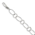 thumbnail image 1 of White Sterling Silver bracelet Chain style Fancy 7.5 in 9.25 mm, 1 of 3