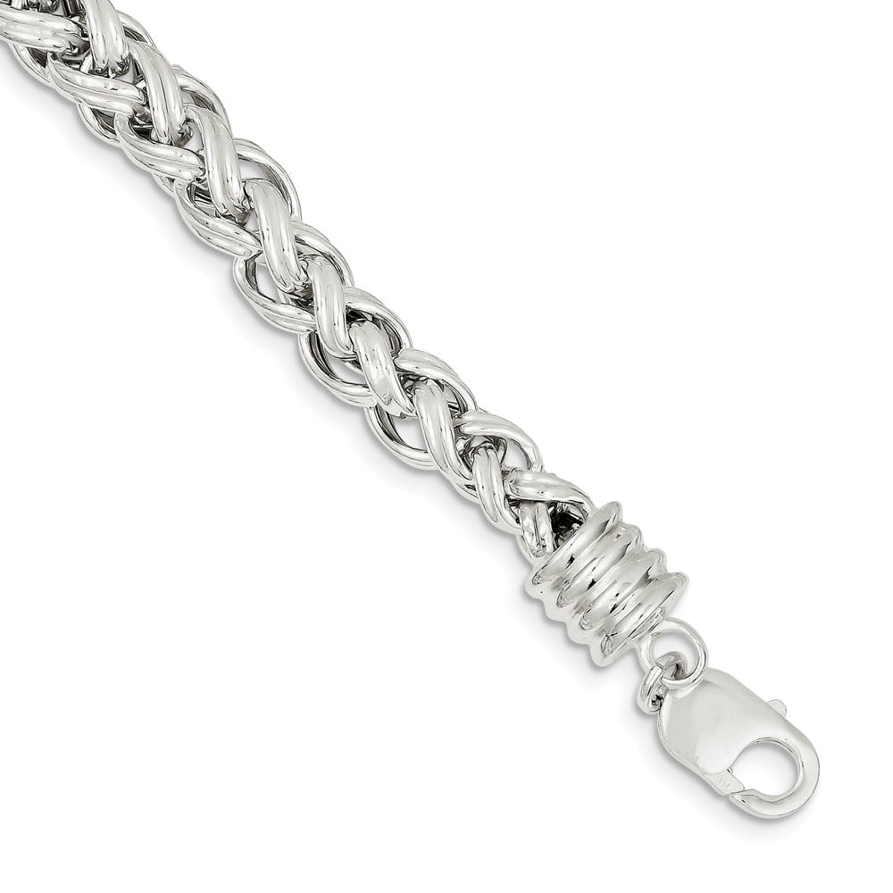 Men's Sterling Silver Chain Bracelet Flat King Link 6mm Wide | Sterling  silver mens, Silver chain bracelet, Chain bracelet