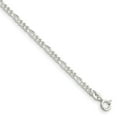 thumbnail image 1 of White Sterling Silver bracelet Chain style Figaro 8 in 2.5 mm, 1 of 1
