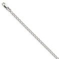 thumbnail image 1 of White Sterling Silver bracelet Chain style Open Link 8 in 2.8 mm, 1 of 1