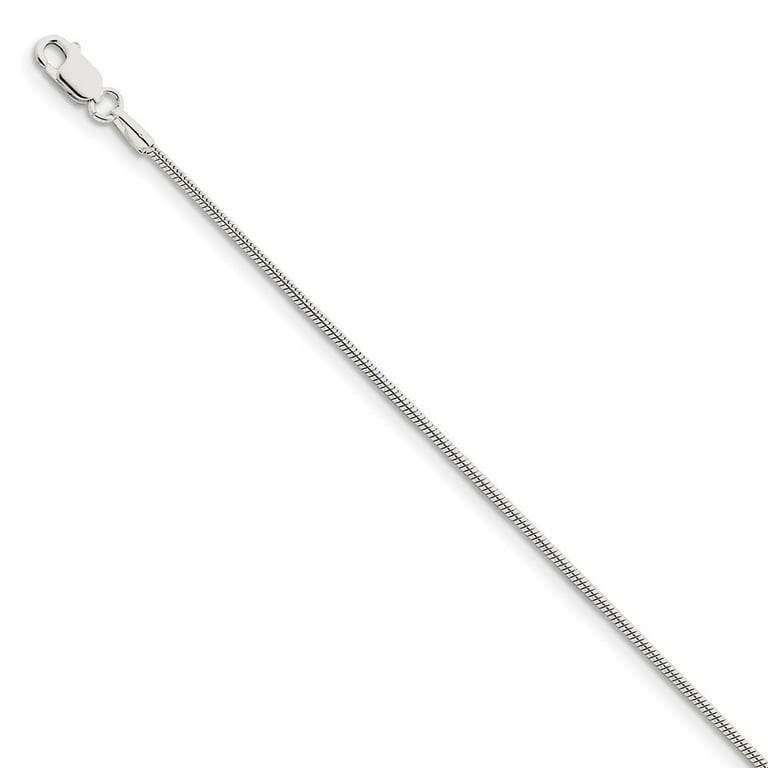 Sterling Silver 1.25mm Round Snake Chain - Various Lengths Sterling Silver 1.25mm Round Snake Chain - Various Lengths
