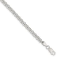 thumbnail image 1 of White Sterling Silver bracelet Charm 8 in 4 mm 4mm Double Link, 1 of 2