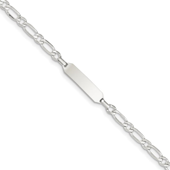White Sterling Silver bracelet Childrens 5.5 in 6 mm