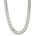 thumbnail image 1 of White Sterling Silver bracelet Curb chain Men's 20 in 16.25 mm, 1 of 5