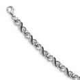 thumbnail image 1 of White Sterling Silver bracelet Diamonds Diamond Black 7.5 in 6 mm, 1 of 4