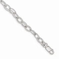 thumbnail image 1 of White Sterling Silver bracelet Fancy 7.5 in 7 mm, 1 of 3
