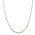 thumbnail image 1 of White Sterling Silver bracelet Herringbone chain 18 in 2 mm, 1 of 5