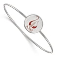 thumbnail image 1 of White Sterling Silver bracelet Red Green Greek Alpha Chi Omega 7 in 19 mm 2, 1 of 2