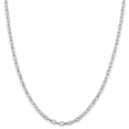 thumbnail image 1 of White Sterling Silver bracelet Rolo chain 24 in 3.75 mm, 1 of 5