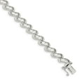 thumbnail image 1 of White Sterling Silver bracelet San Marco 7 in 10 mm, 1 of 3