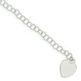 thumbnail image 1 of White Sterling Silver bracelet Themed Flat Back 6 in 15.5 mm 5, 1 of 2