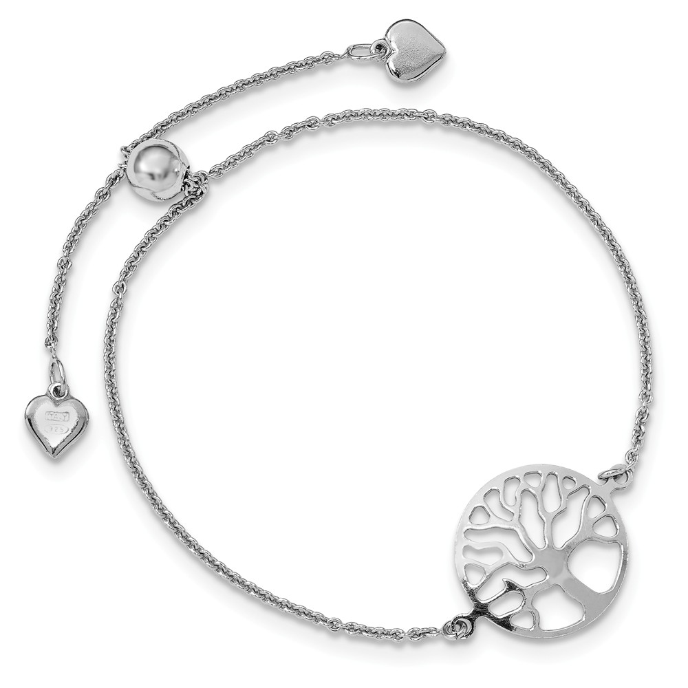White Sterling Silver bracelet Tree of Life Adjustable - Walmart.com