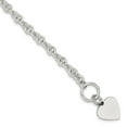 thumbnail image 1 of White Sterling Silver bracelet with Stations 7.75 in 17 mm 6, 1 of 1