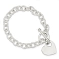 thumbnail image 1 of White Sterling Silver bracelet with Stations 8.75 in 21 mm 9, 1 of 2
