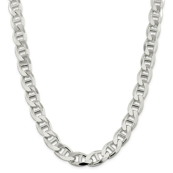 White Sterling Silver chain Anchor Men's 26 in 13.5 mm