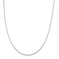 thumbnail image 1 of White Sterling Silver chain Cable Open Link 18 in 2 mm, 1 of 5