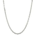 thumbnail image 1 of White Sterling Silver chain Cable Open Link Diamond-cut 20 in 4.3 mm, 1 of 5
