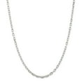 thumbnail image 1 of White Sterling Silver chain Cable Open Link Diamond-cut 24 in 3.5 mm, 1 of 5
