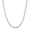 thumbnail image 1 of White Sterling Silver chain Cable Open Link Diamond-cut 24 in 6.5 mm, 1 of 5