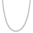 thumbnail image 1 of White Sterling Silver chain Curb 16 in 4.5 mm 4.5mm Beveled, 1 of 5