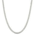 thumbnail image 1 of White Sterling Silver chain Curb 20 in 5.3 mm 5.3mm Polished Flat, 1 of 5