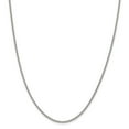 thumbnail image 1 of White Sterling Silver chain Curb 24 in 2 mm Rhodium-plated 2mm, 1 of 3