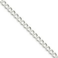 thumbnail image 1 of White Sterling Silver chain Curb 8 in 6.4 mm 6.4mm Polished Flat, 1 of 4