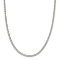 thumbnail image 1 of White Sterling Silver chain Curb Diamond-cut 20 in 4.25 mm, 1 of 5
