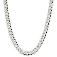 thumbnail image 1 of White Sterling Silver chain Curb Men's 26 in 10.6 mm, 1 of 5
