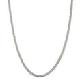 thumbnail image 1 of White Sterling Silver chain Curb Pave 20 in 4 mm 4mm pave, 1 of 5