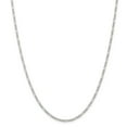 thumbnail image 1 of White Sterling Silver chain Figaro 22 in 2.25 mm 2.25mm, 1 of 5