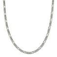 thumbnail image 1 of White Sterling Silver chain Figaro 28 in 5.5 mm 5.5mm, 1 of 5