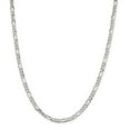 thumbnail image 1 of White Sterling Silver chain Figaro Flat 16 in 4.5 mm, 1 of 5