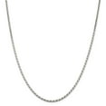 thumbnail image 1 of White Sterling Silver chain Rope 18 in 2.5 mm 2.50mm Flat, 1 of 5