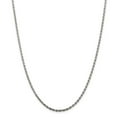 thumbnail image 1 of White Sterling Silver chain Rope Diamond-cut 18 in 2.25 mm, 1 of 3