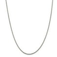 thumbnail image 1 of White Sterling Silver chain Rope Diamond-cut 22 in 1.85 mm, 1 of 3