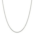 thumbnail image 1 of White Sterling Silver chain Rope Flat 16 in 2.25 mm, 1 of 5