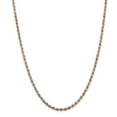thumbnail image 1 of White Sterling Silver chain Rope Rose Tone Diamond-cut 20 in 2.5 mm, 1 of 5