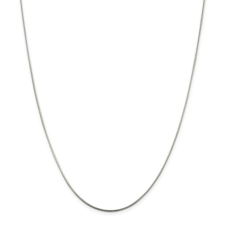 Sterling Silver 1.25mm Round Snake Chain - Various Lengths Sterling Silver 1.25mm Round Snake Chain - Various Lengths