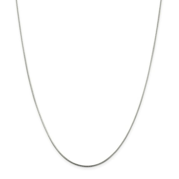 White Sterling Silver chain Snake 30 in 1.25 mm 1.25mm Round