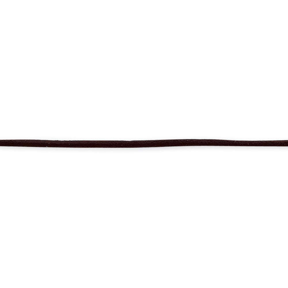 White Sterling Silver necklace 20inch 2mm Brown Leather Cord