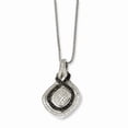 thumbnail image 1 of White Sterling Silver necklace Box with pendant Cubic Zirconia CZ Clear Black 18 in 1 mm, 1 of 5
