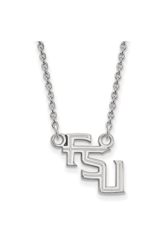 White Sterling Silver necklace Cable Florida NCAA State University 18 in 14 mm 1.25