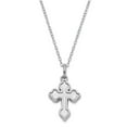 thumbnail image 1 of White Sterling Silver necklace Cable with pendant Themed Closed Back 18 in 1.8 mm, 1 of 3