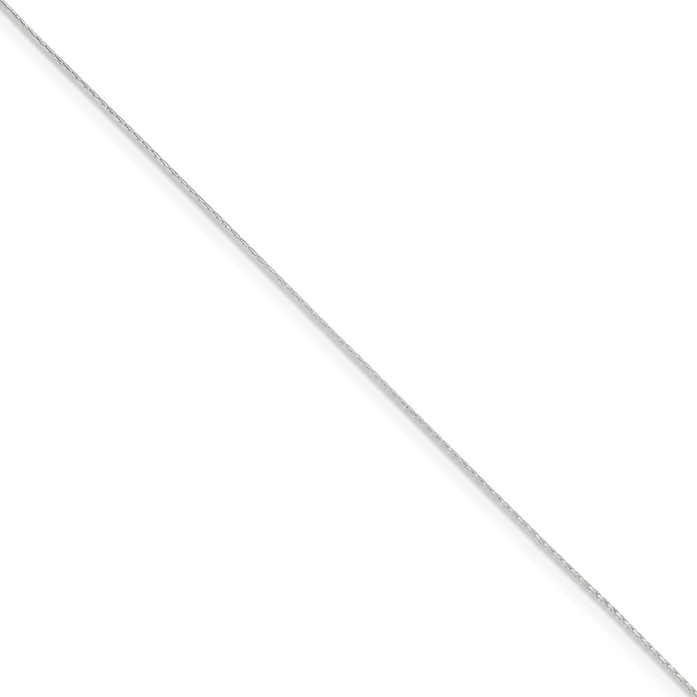 White Sterling Silver necklace Cord & Leather 18 in 4 mm